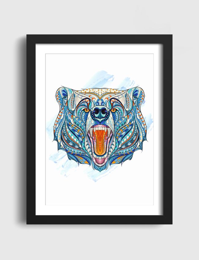 Ethnic Patterned Bear - Artframe