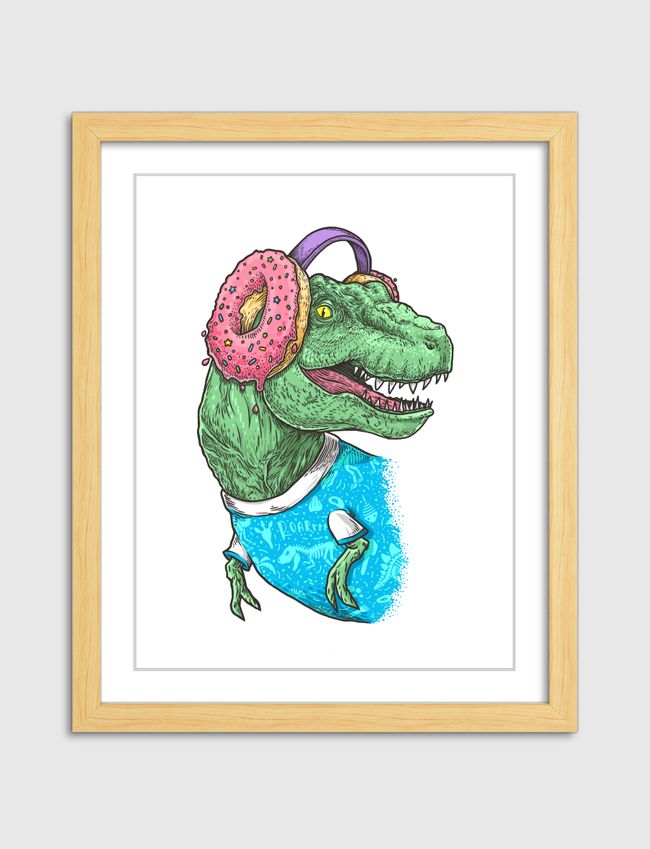 T-rex with headphones - Artframe