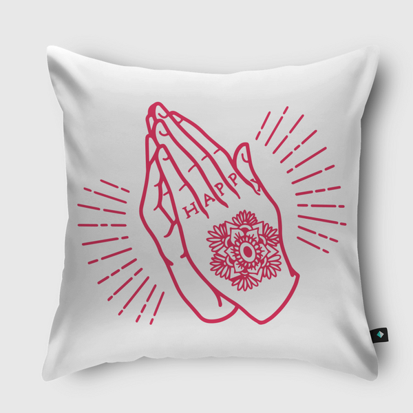 Happy to be Blessed Throw Pillow