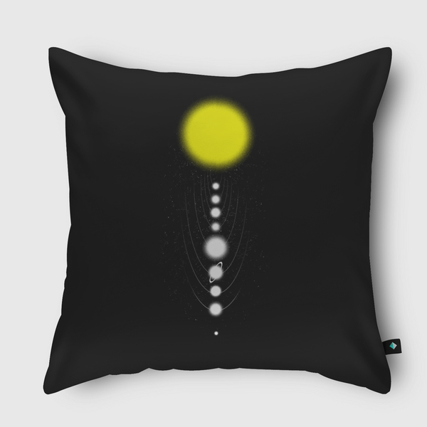 Minimalist Solar System Throw Pillow