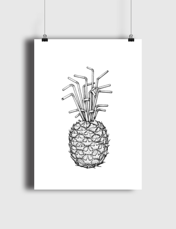 pineapple straws Poster