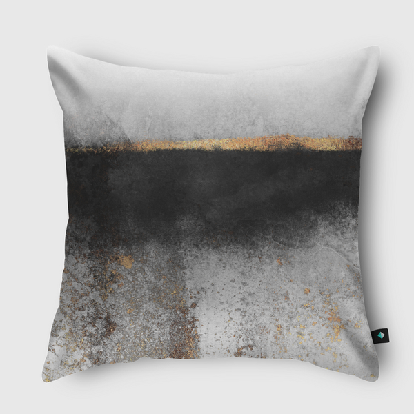 Soot And Gold Throw Pillow