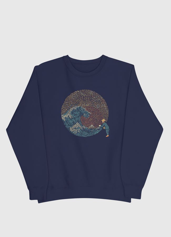 Kanagawa Wave Starry Night - Men Sweatshirt
