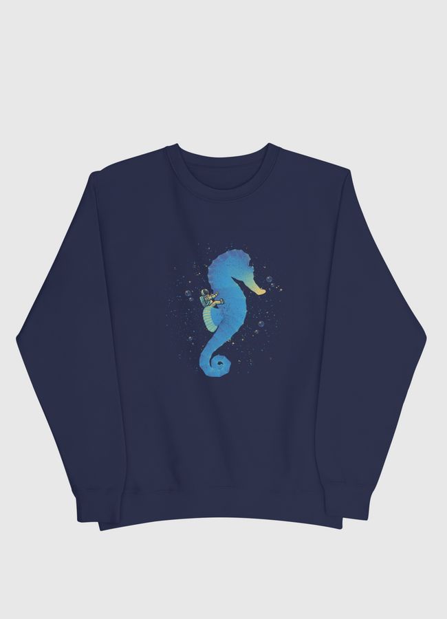 Riding a Sea Horse Astro - Men Sweatshirt