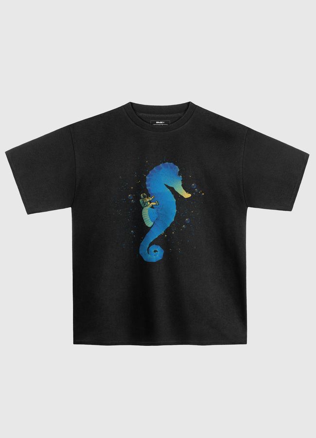 Riding a Sea Horse Astro - Oversized T-Shirt