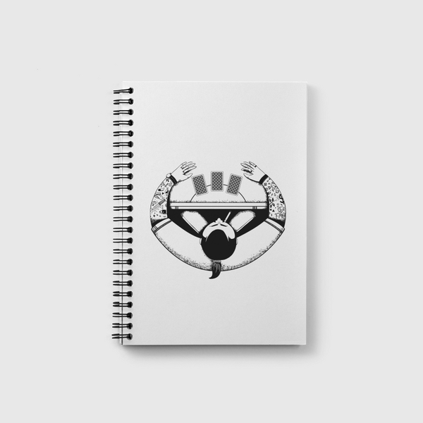 Man Playing Cards Notebook