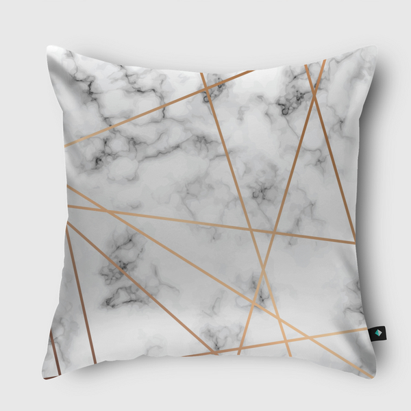 Marble and gold Throw Pillow