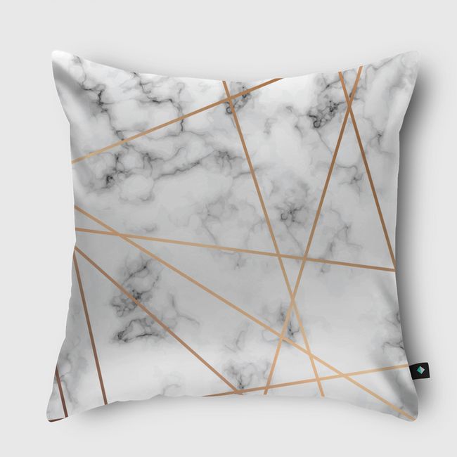 Marble and gold - Throw Pillow