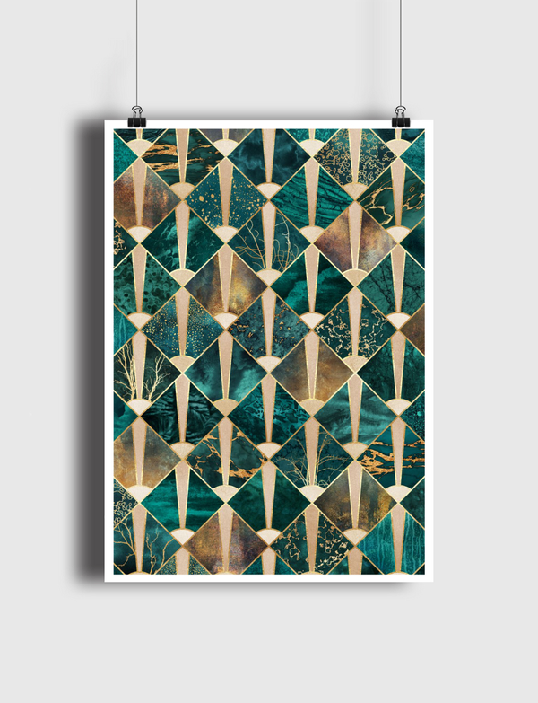 Art Deco Tiles - Ocean Poster