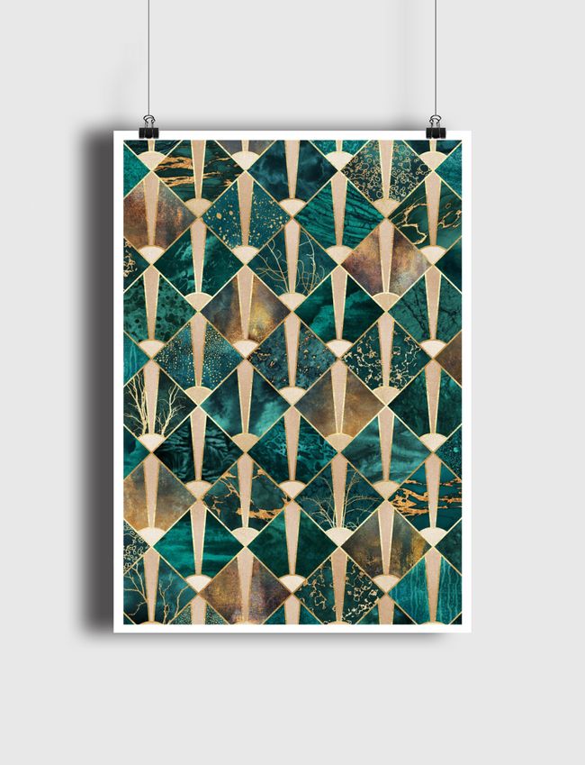 Art Deco Tiles - Ocean - Poster