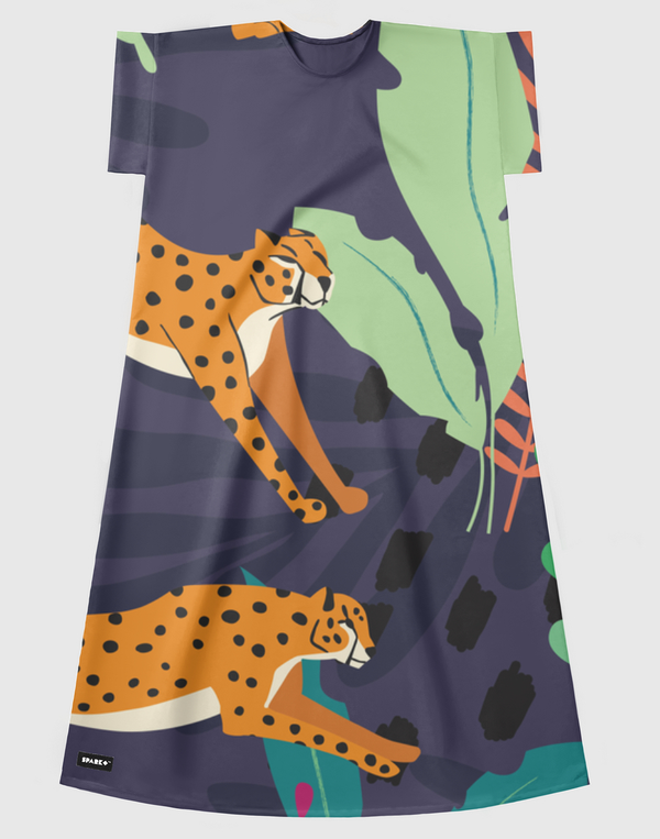 Cheetah pattern 02 Short Sleeve Dress