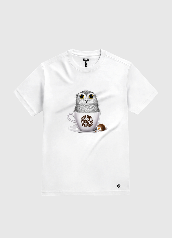 Owl you need is coffee White Gold T-Shirt