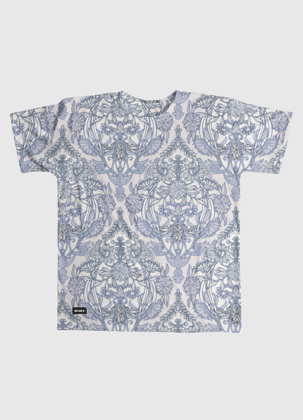 Lilac + Grey Botanical Men Graphic T-Shirt