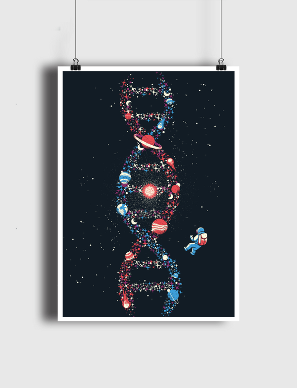 DNA Astronaut Galaxy Poster
