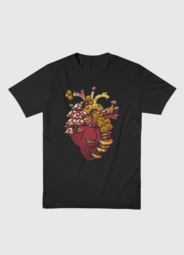 Cordyceps Fungi Heart Men Basic T-Shirt