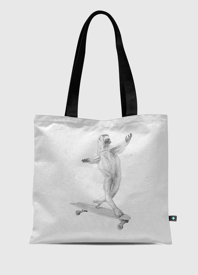 Lemur on the board - Tote Bag