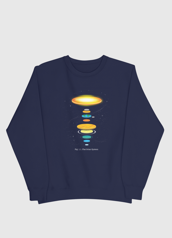 Flat Solar System Men Sweatshirt