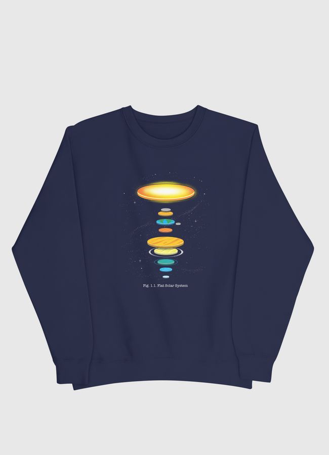 Flat Solar System - Men Sweatshirt