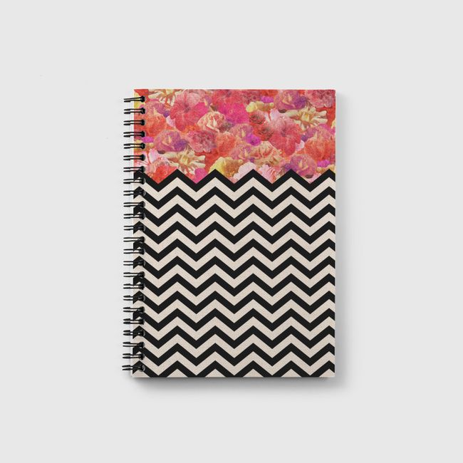 Chevron Flora - Notebook