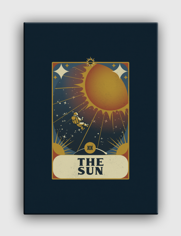 Astronaut Tarot Sun Canvas