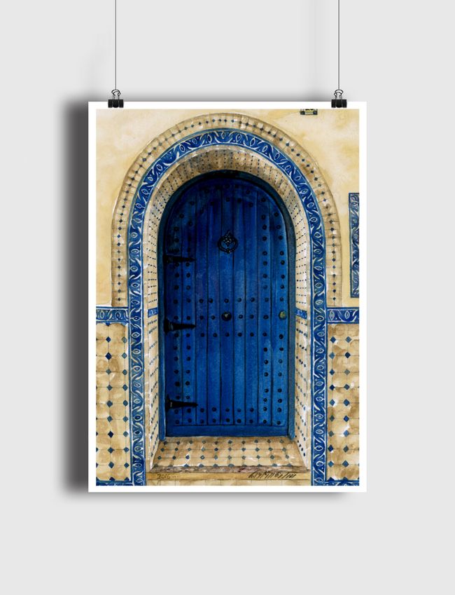  Blue Moroccan Door  - Poster