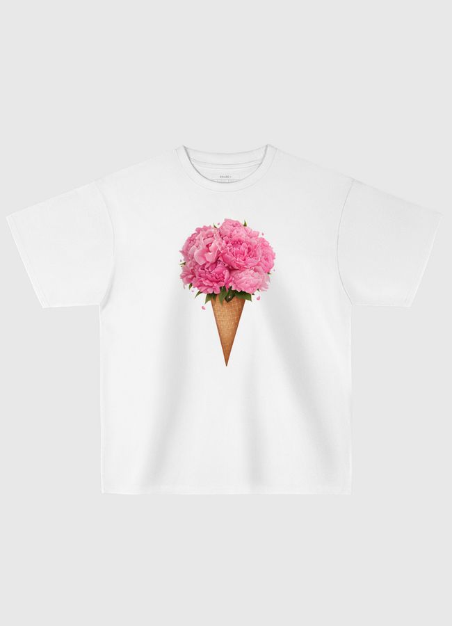 Ice cream with peonies - Oversized T-Shirt