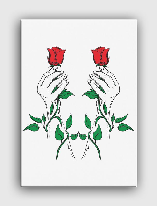 Hand and Flower - Canvas