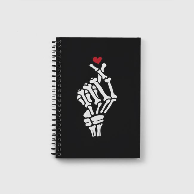 Skeleton Heart Hand - Notebook