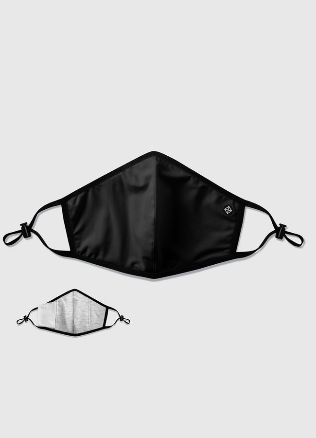 Black - 100% Cotton - Filter Mask