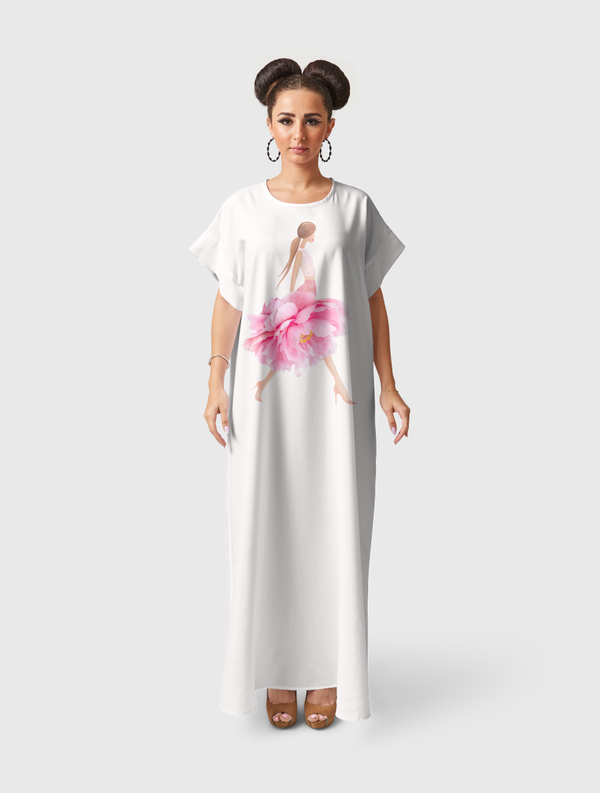 Fashion peonies Short Sleeve Dress