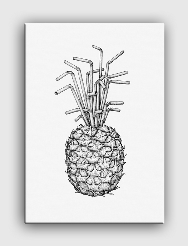 Pineapple straws Canvas
