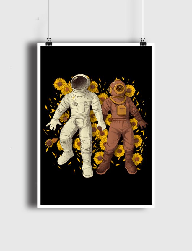 Astronaut Scuba Diving - Poster