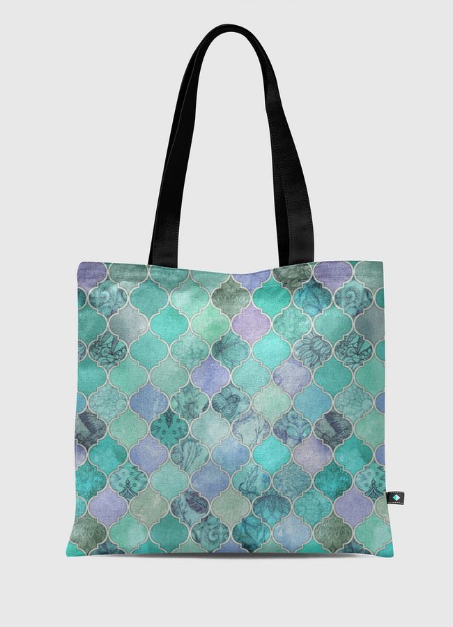 Mint Green Moroccan Tiles - Tote Bag