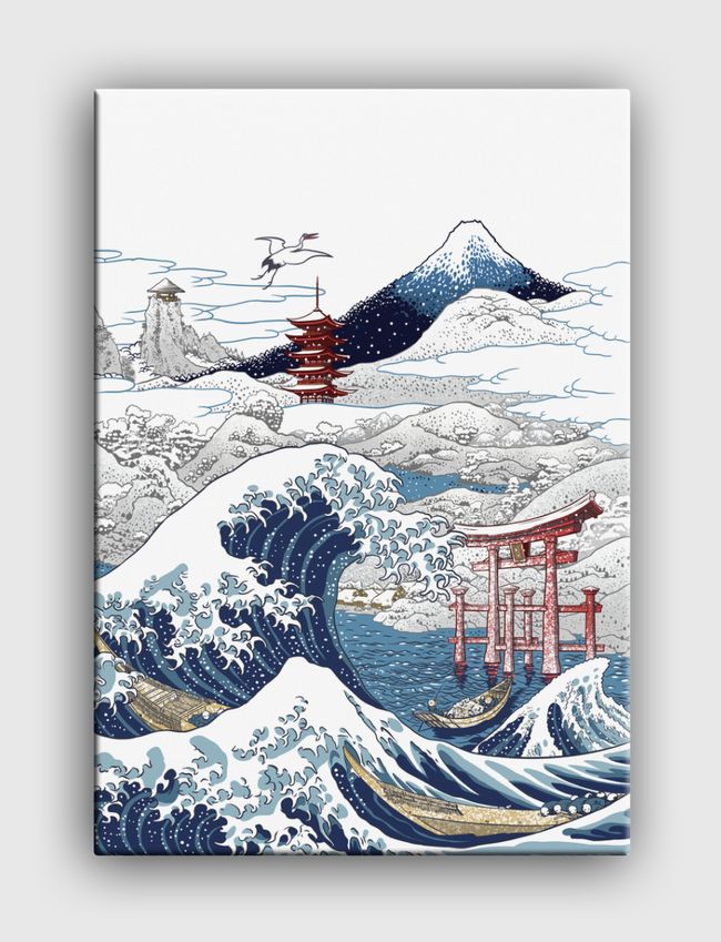 Snowy winter in Japan - Canvas