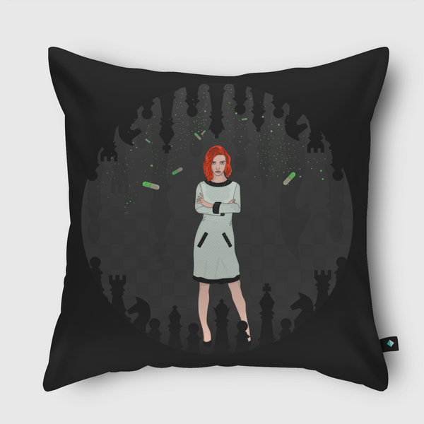 The Queen's Gambit Chess Throw Pillow