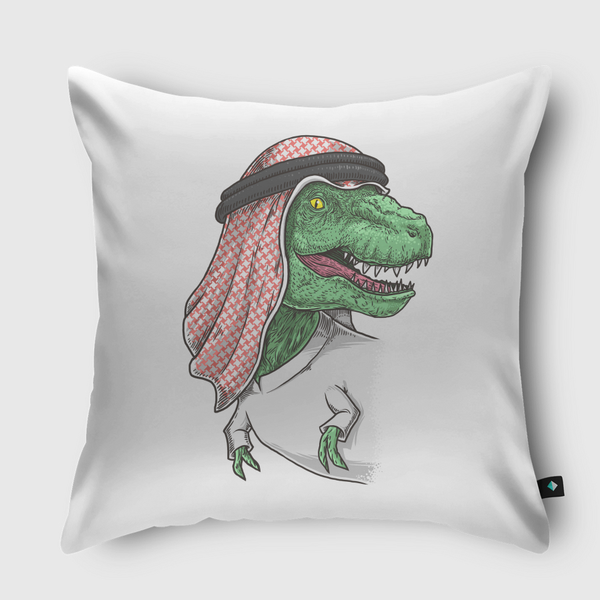 Saudi T-rex  Throw Pillow