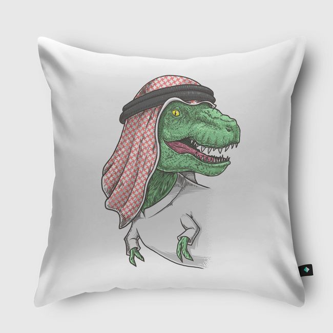 Saudi T-rex  - Throw Pillow