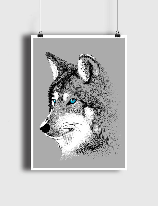 Sketch Wolf - Poster