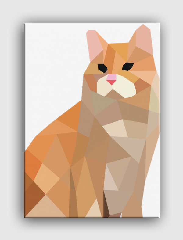 geo Cat Canvas