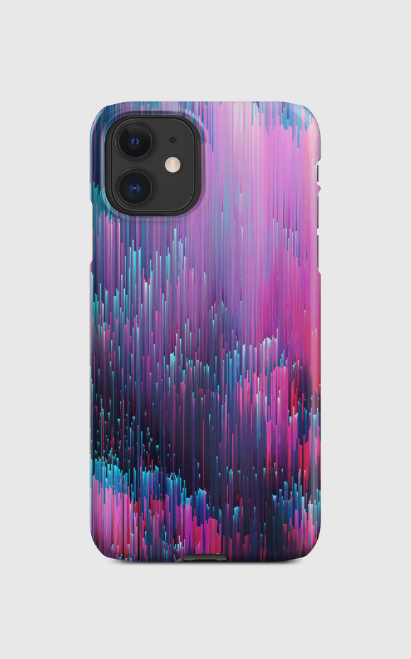 Pink and blue glitches Regular Case