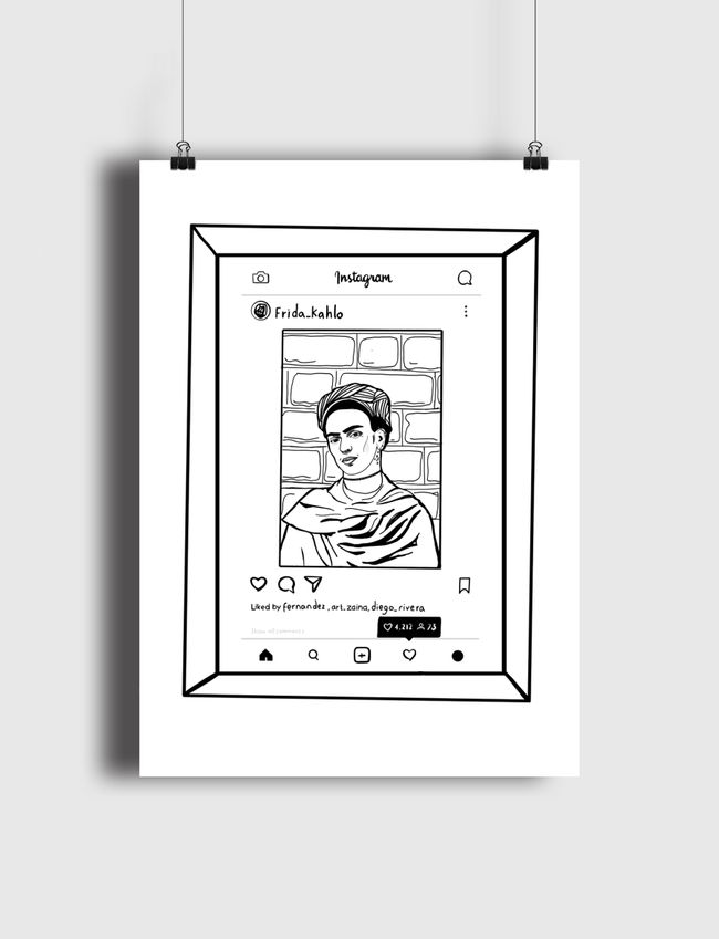 Hipster Frida Kahlo - Poster