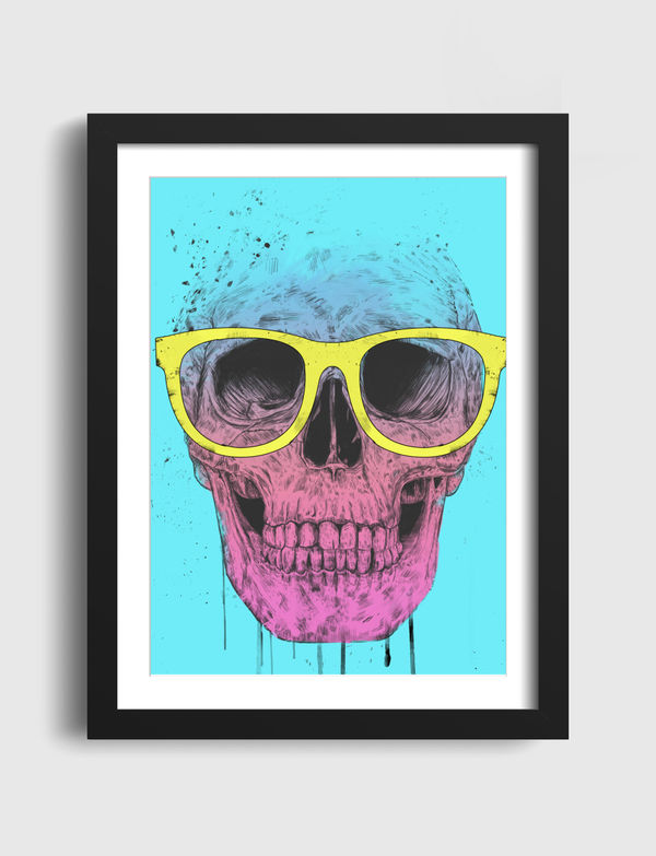 Pop art skull with glasses Artframe