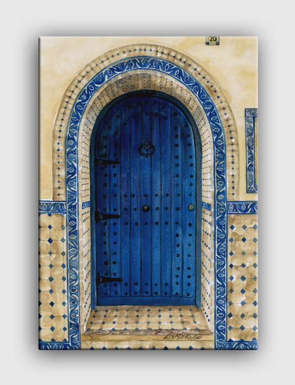  Blue Moroccan Door  Canvas