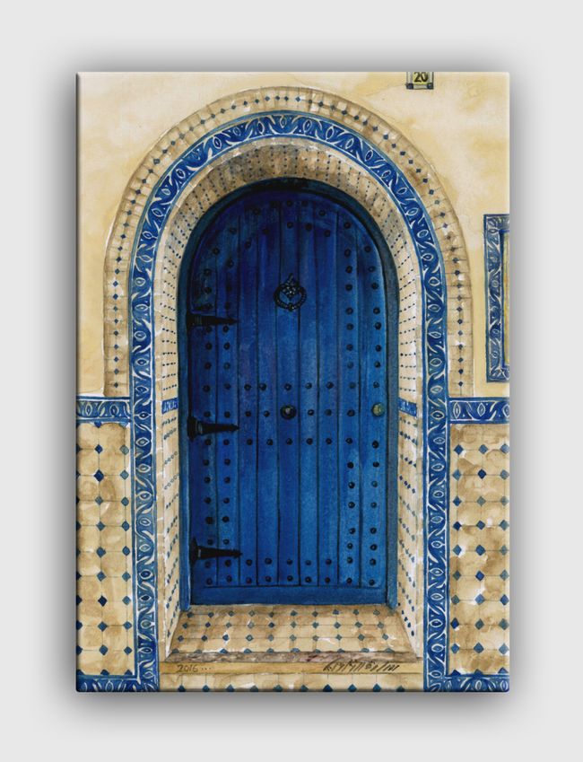  Blue Moroccan Door  - Canvas