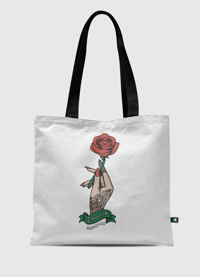 Calligraphy & Roses - Tote Bag
