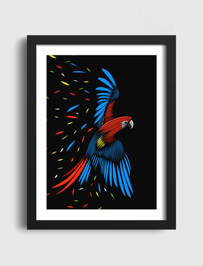 Tropical macaw lines - Artframe