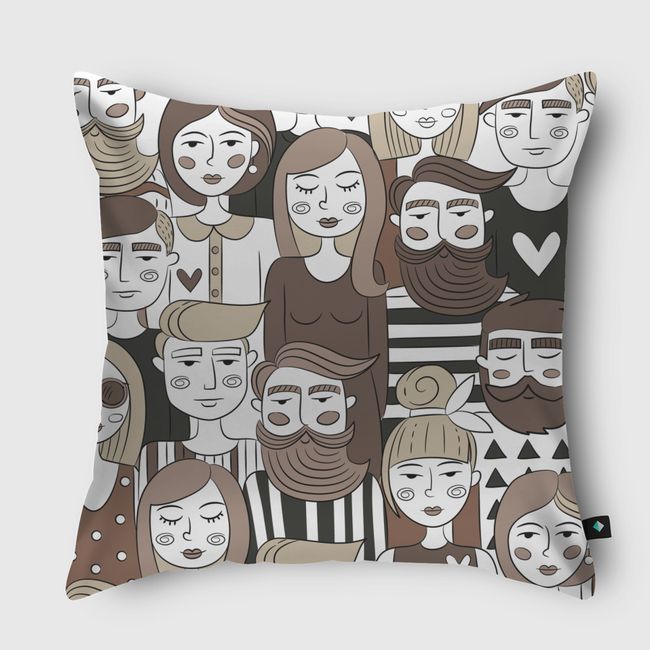 faces - Throw Pillow