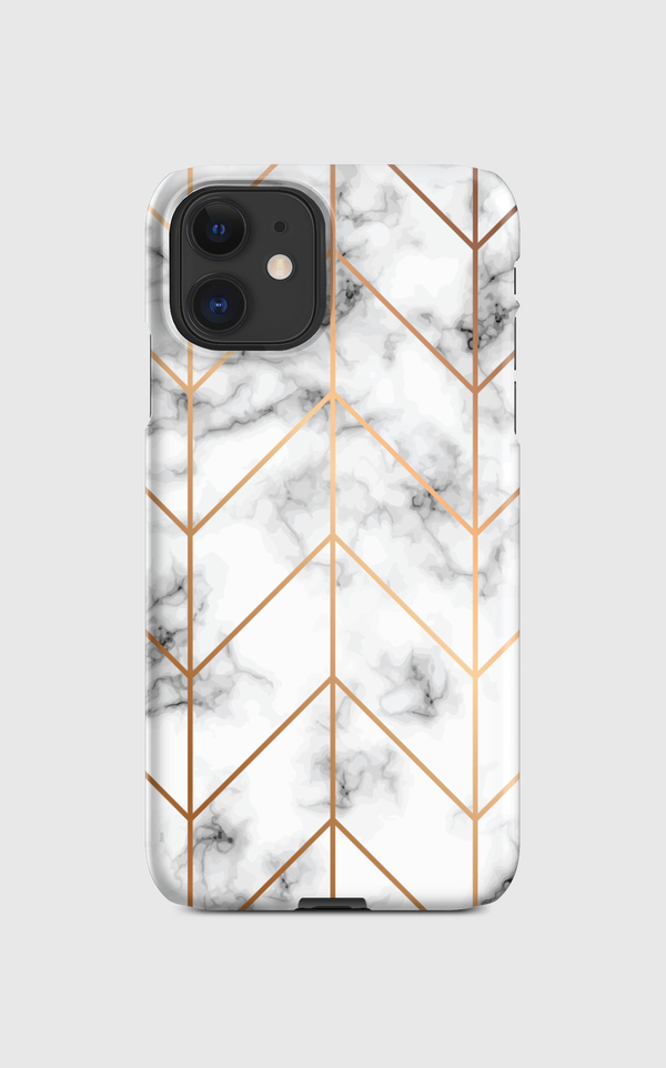 Marble and golden chevron Regular Case