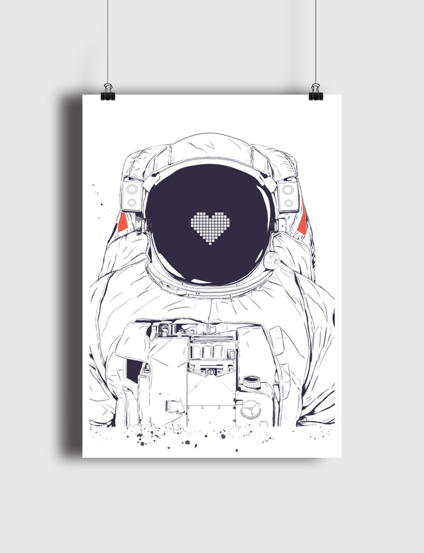 Astronaut love Poster