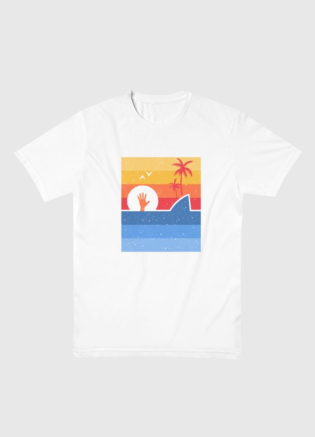 Retro attack shark - Men Basic T-Shirt